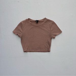 Forever21 ribbed crop top .
